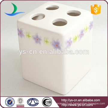 YSb40035-01-th flor roxa design titular escova de dentes de cerâmica para casa